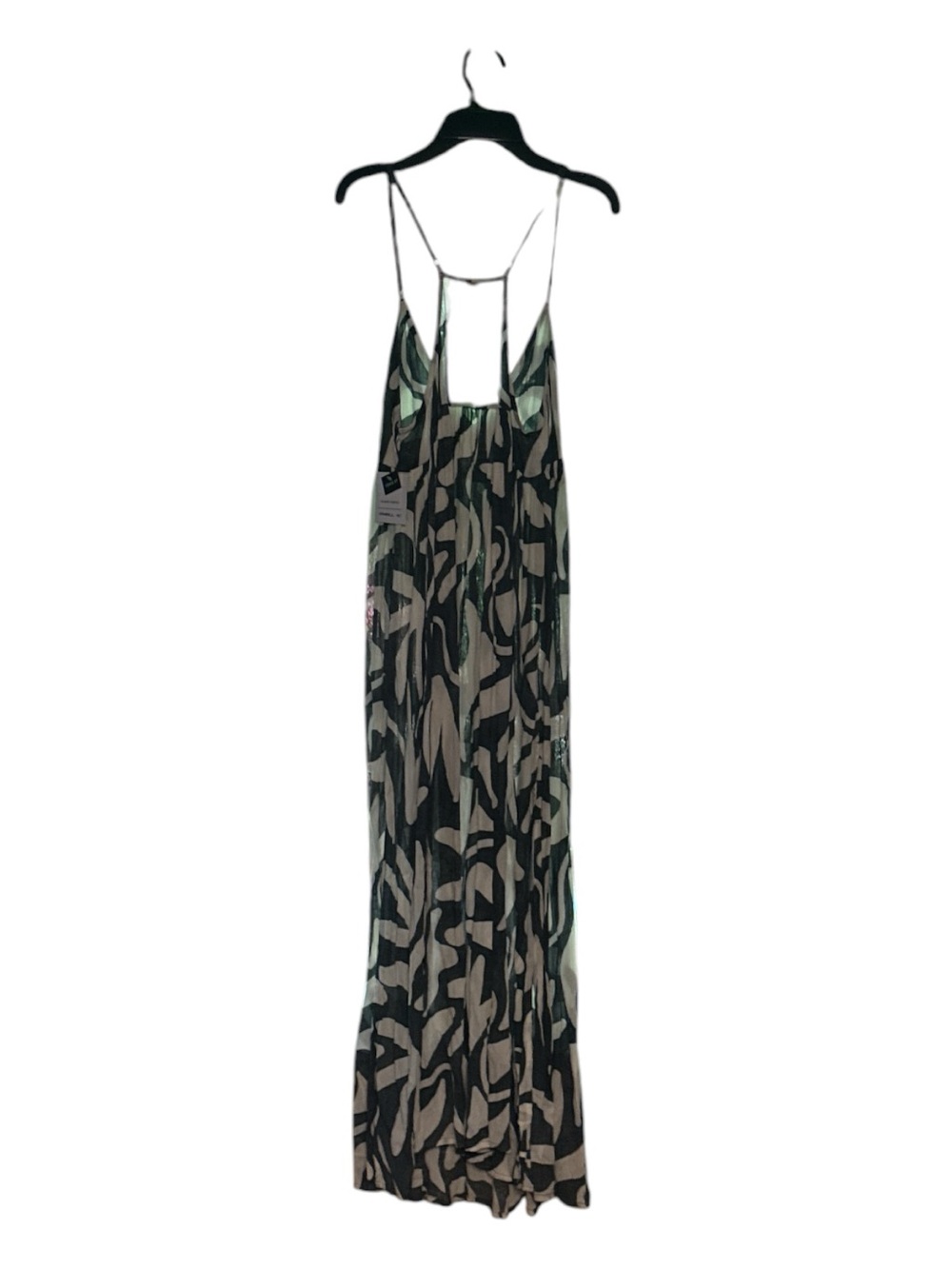 O'Neill Navy and off White Printed Maxi Slip Dress Swim Suit Cover Up Size Small - Picture 3 of 4